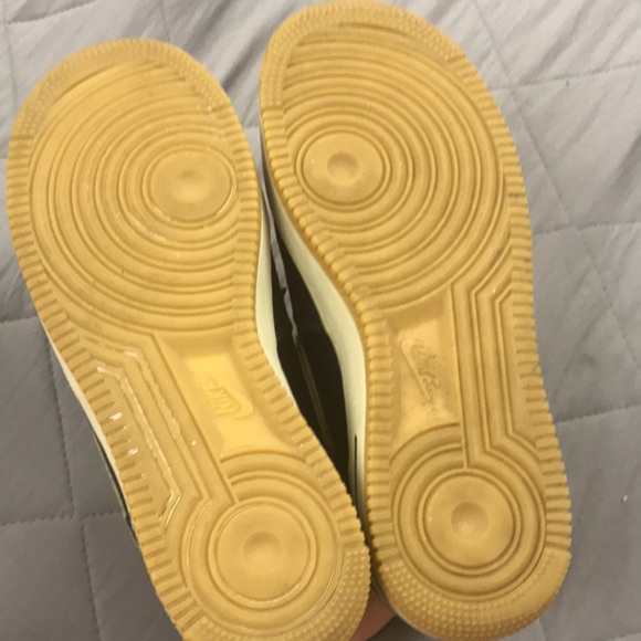 Black Quilted Nubuck Air Force 1s - Picture 2 of 4